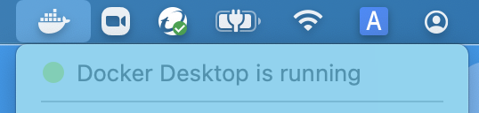 Docker Desktop is running